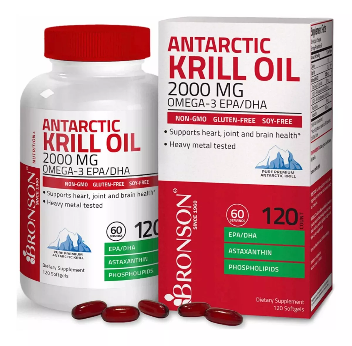 KRILL OIL OMEGA 3 EPA DHA ASTAXANTHING MADE IN EEUU - 1