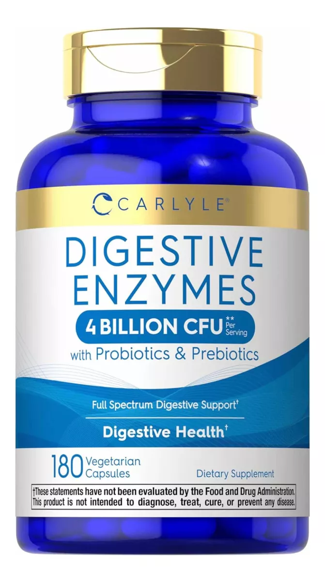 ENZIMAS DIGESTIVAS ENZYMAS CARLYLE ORIGINAL EEUU 180 CAPSUL - 1