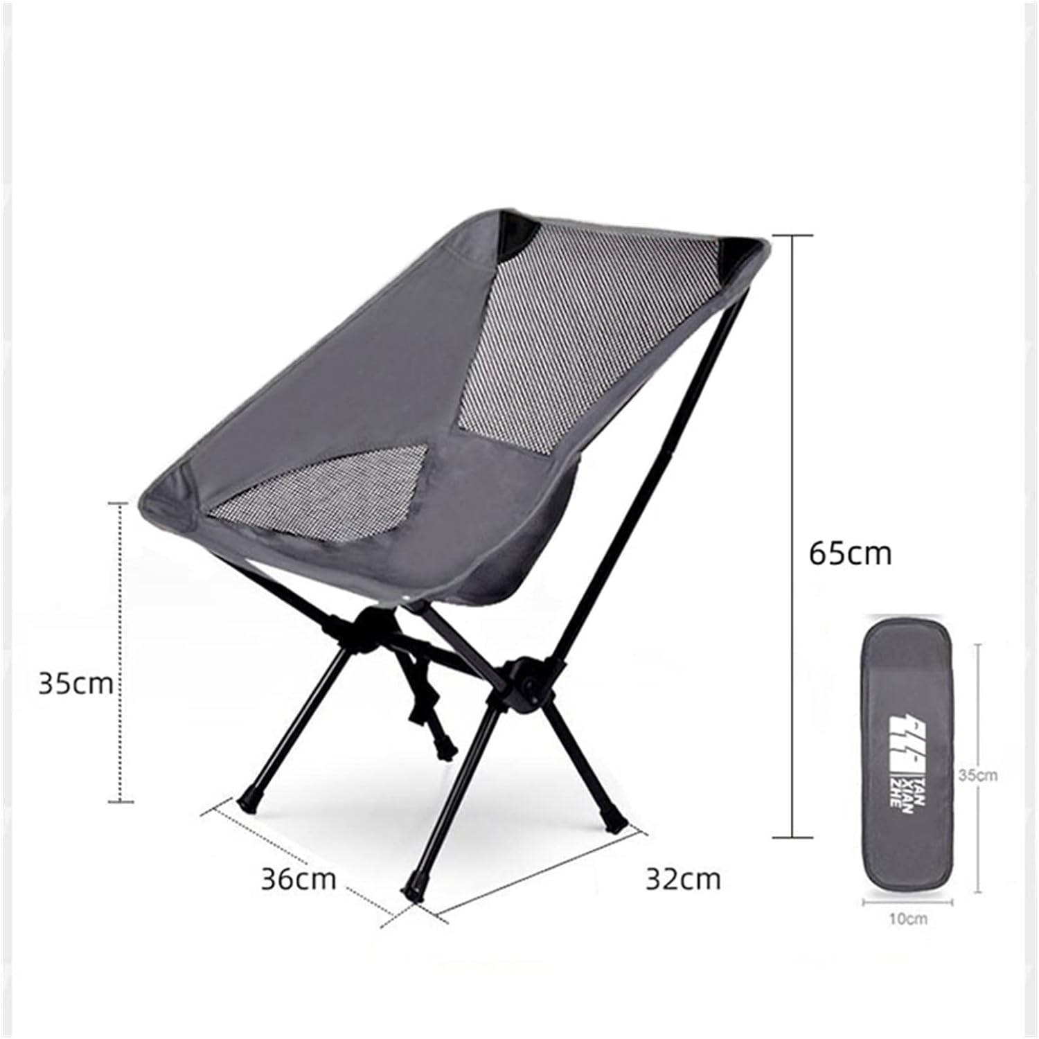 SILLA PORTÁTIL CAMPING MOON CHAIR PLEGABLE ULTRALIGERO COMPACTA - 4
