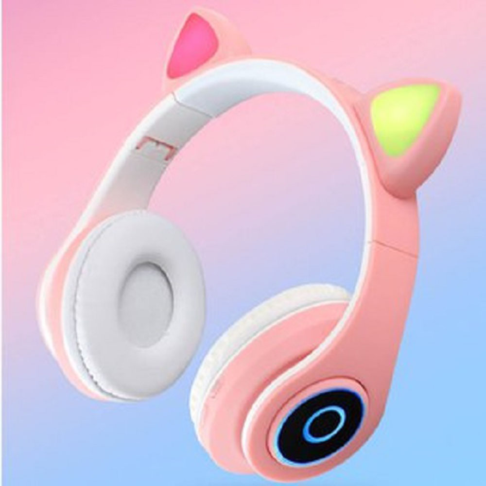 AUDÍFONOS OREJAS GATO AURICULARES INALÁMBRICOS BLUETOOTH RADIO FM - 2