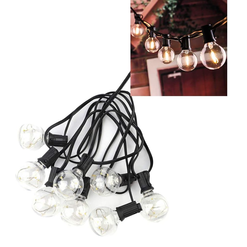 CADENA DE LUCES GUIRNALDA 25 BOMBILLAS AMARILLAS 7.5M PARA EXTERIOR - 4