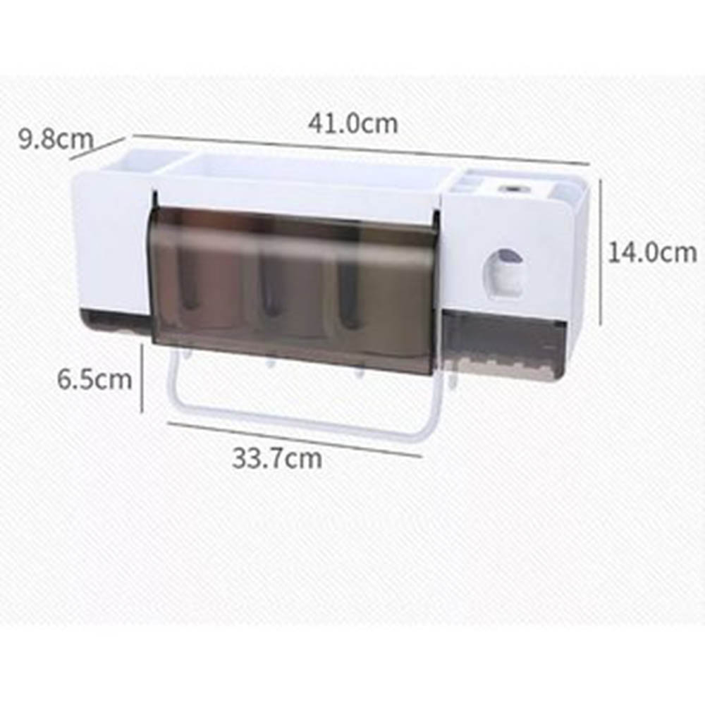 DISPENSADOR AUTOMÁTICO DE PASTA DENTAL PORTA CEPILLOS DE DIENTES 3T - 2