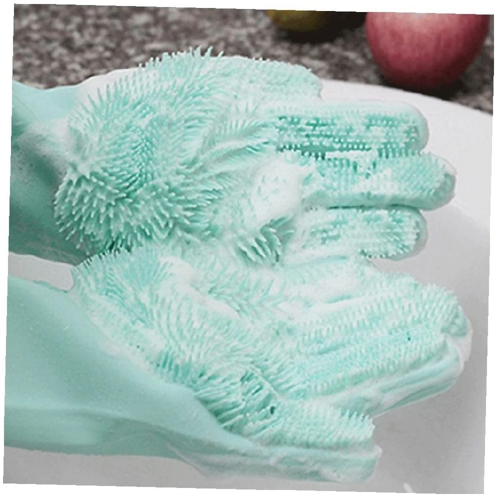 GUANTES DE SILICONA MAGICOS PARA LAVADO LIMPIEZA HOGAR - MULTICOLOR - 4