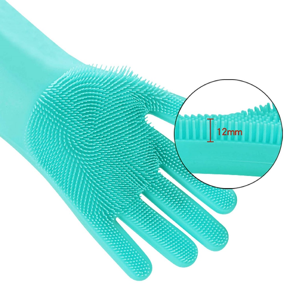 GUANTES DE SILICONA MAGICOS PARA LAVADO LIMPIEZA HOGAR - MULTICOLOR - 5