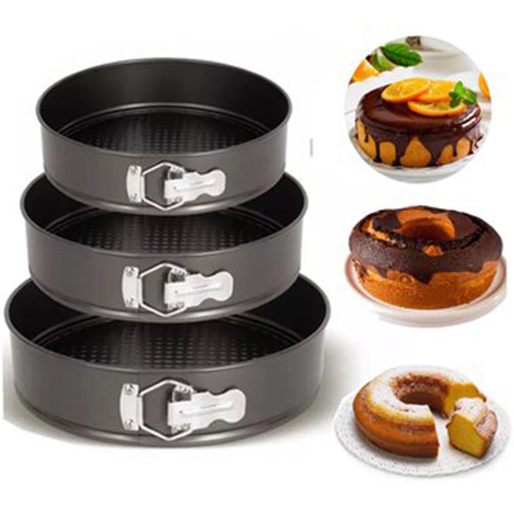 SET DE TRES MOLDES PARA KEKE PASTEL TORTA - CIRCULAR - 2
