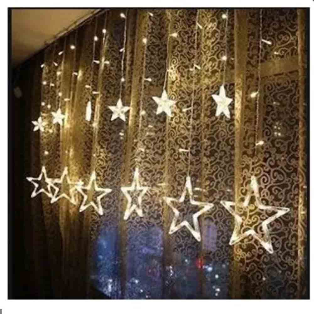 LUCES NAVIDAD CORTINA ESTRELLA-AMARILLO - 2