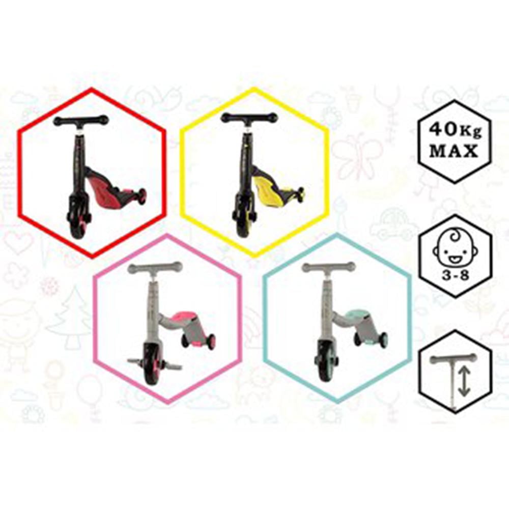 SCOOTER 3 EN 1 BICICLETA TRICICLO MULTIFUNCIONAL LUCES Y SONIDO - 6