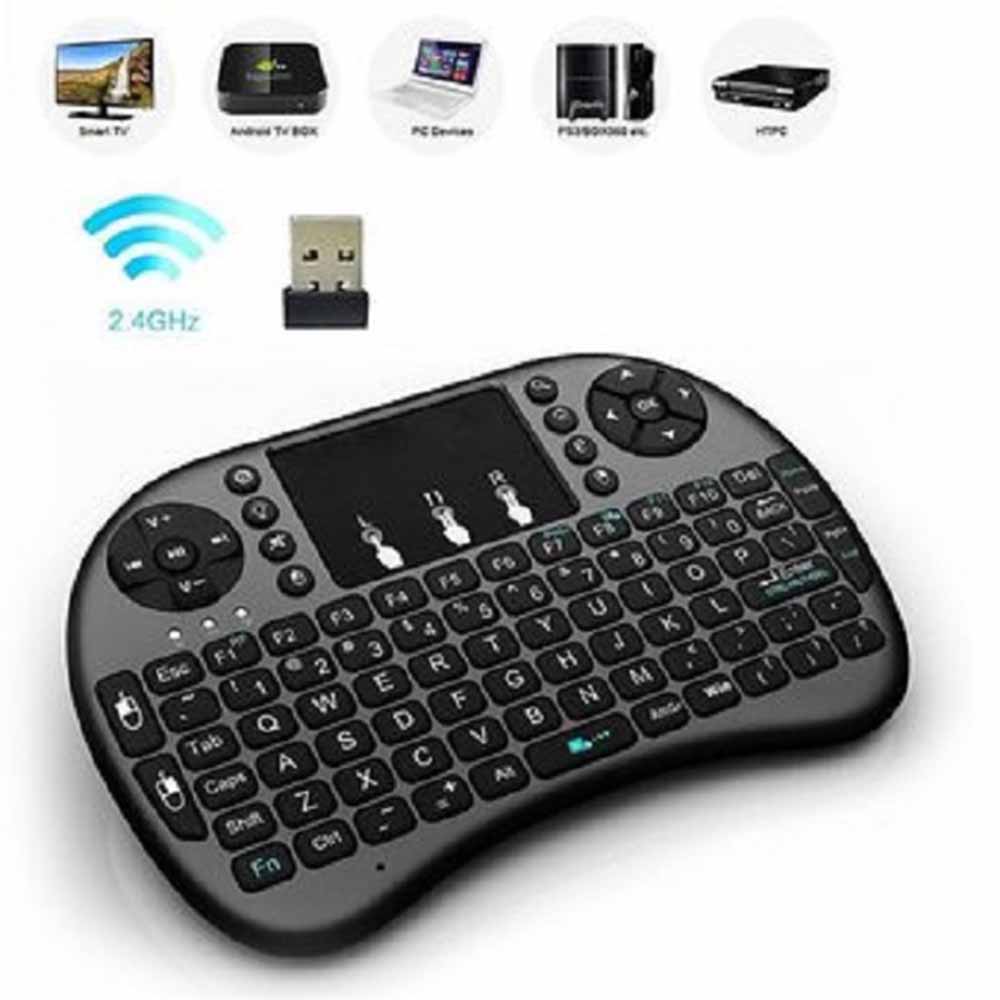 MINI TECLADO MOUSE INALAMBRICO TV BOX RETROILUMINADO - 4