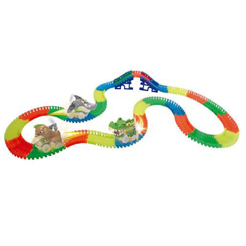PISTA LUMINOSA CARRERA CURVA LUMINOSA REGALO INCLUYE 1AUTOS 280 PZAS - 2