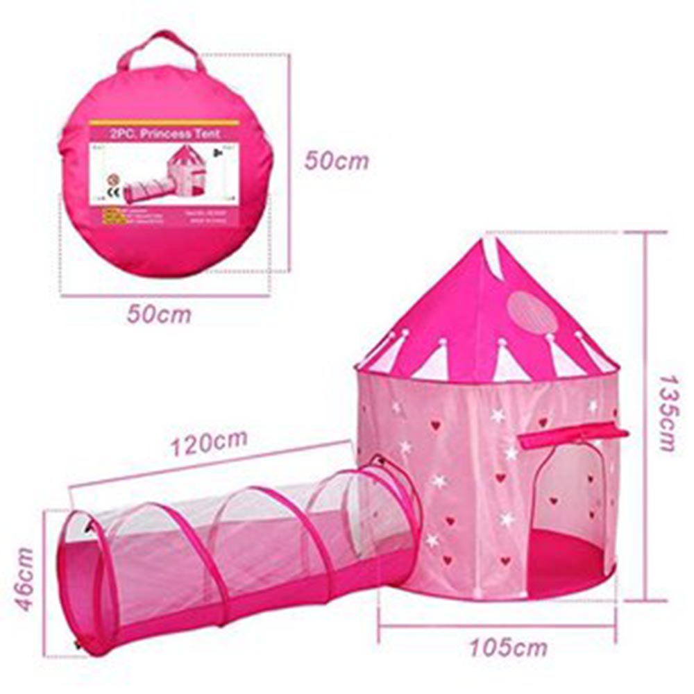 CARPA CASTILLO CON TUNEL GRANDE – ROSADO - 3