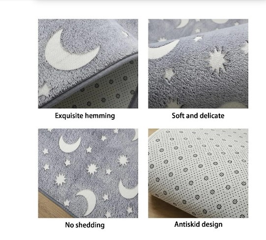 ALFOMBRAS LUMINOSAS DE FELPA PARA SALA/ DORMITORIO DE CALIDAD - 4