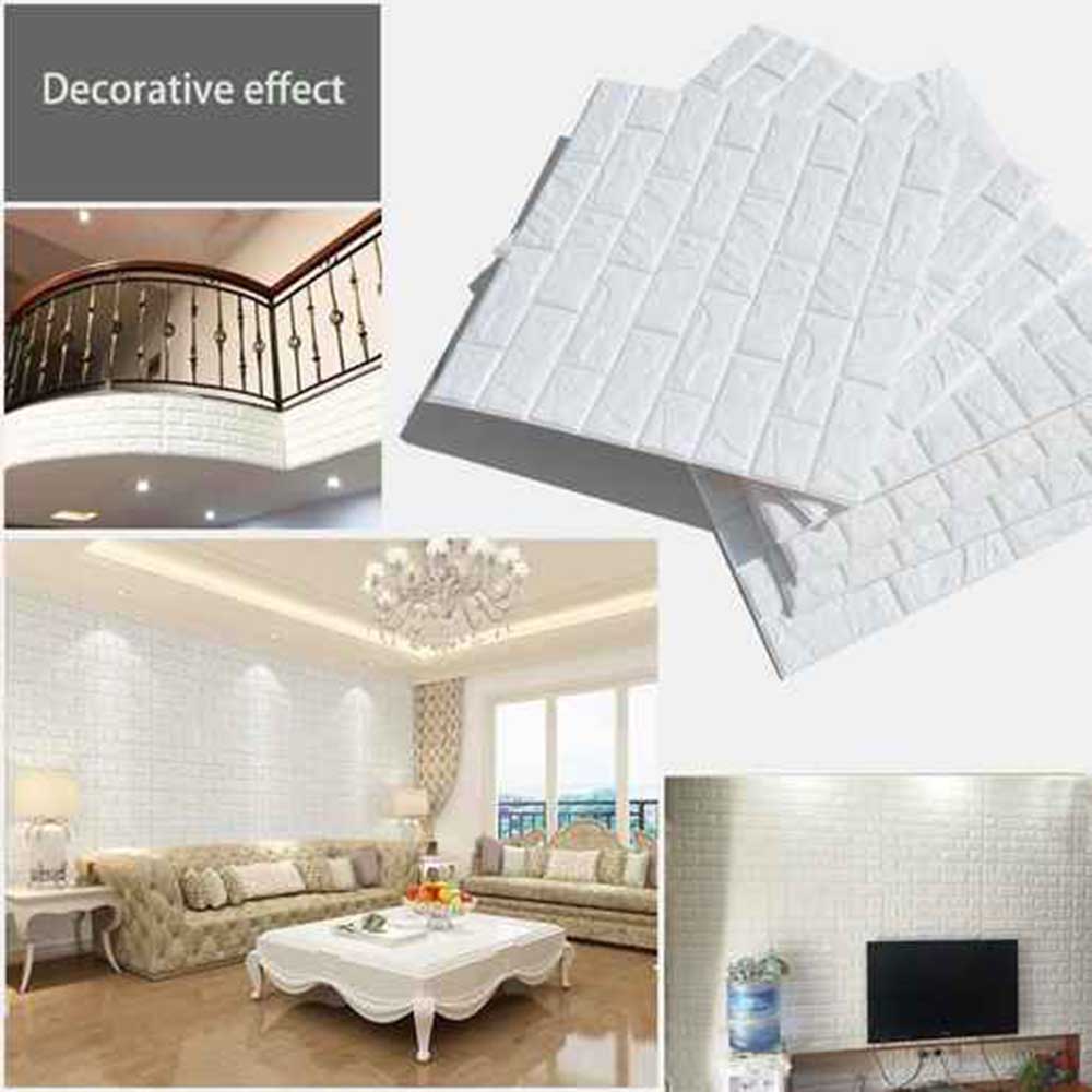 ADHESIVOS PARED 3D LADRILLOS 10PCS PEGATINA STICKER PANELES - 2