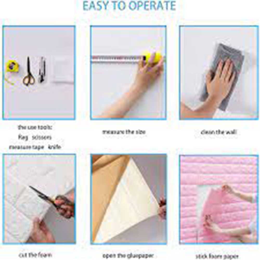 ADHESIVOS PARED 3D LADRILLOS 10PCS PEGATINA STICKER PANELES - 4