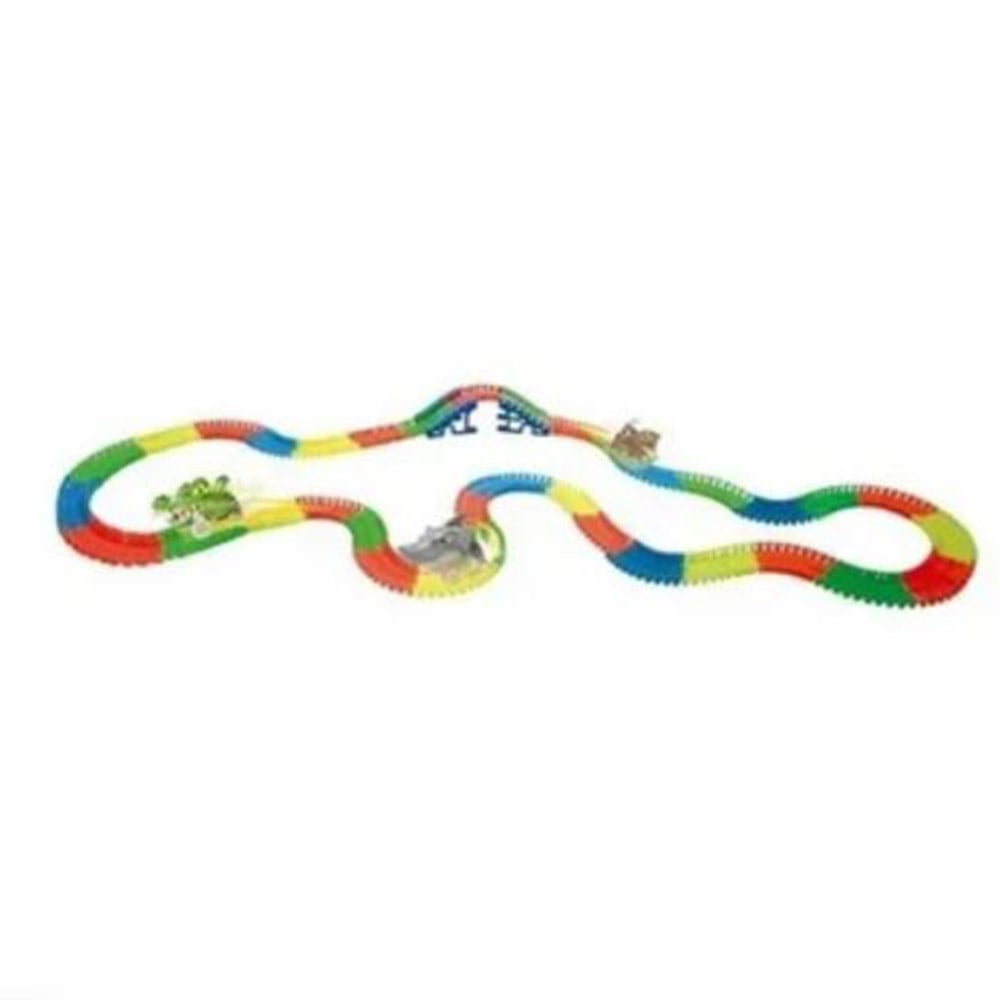 PISTA LUMINOSA CARRERA CURVA LUMINOSA REGALO INCLUYE 2 AUTOS 350 PZAS - 2