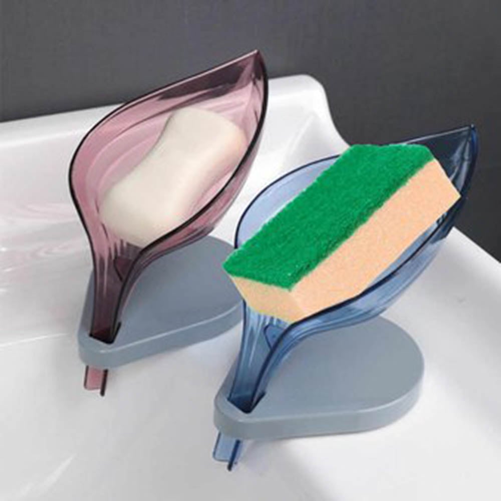 ORGANIZADOR DE BAÑO JABONERA CON ESCURRIDOR AL LAVADERO TIPO HOJA - 2