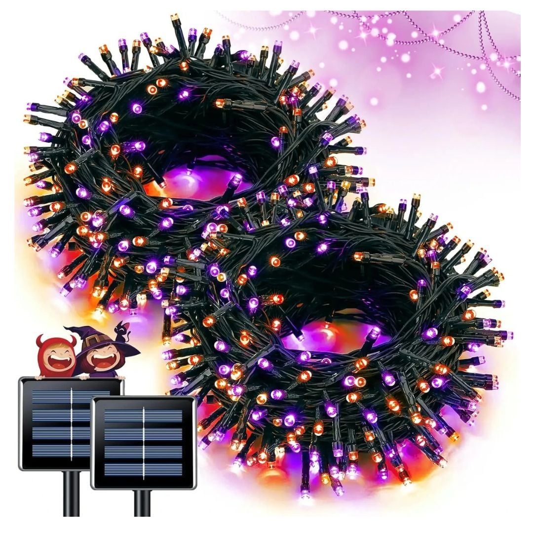 LUCES NAVIDAD UNICO MULTICOLOR NAVIDEÑAS PANEL SOLAR - 1