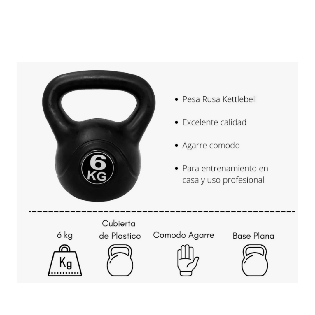 PESAS RUSA KETLEBELLE DE 6 KG - 2