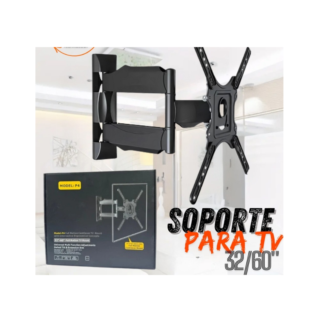 RACK SOPORTE ARTICULADO DE PARED PARA TV 32” A 60” - 1