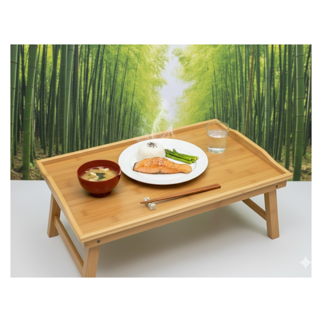 MESA PLEGABLE DE MADERA DE BAMBÚ - 1