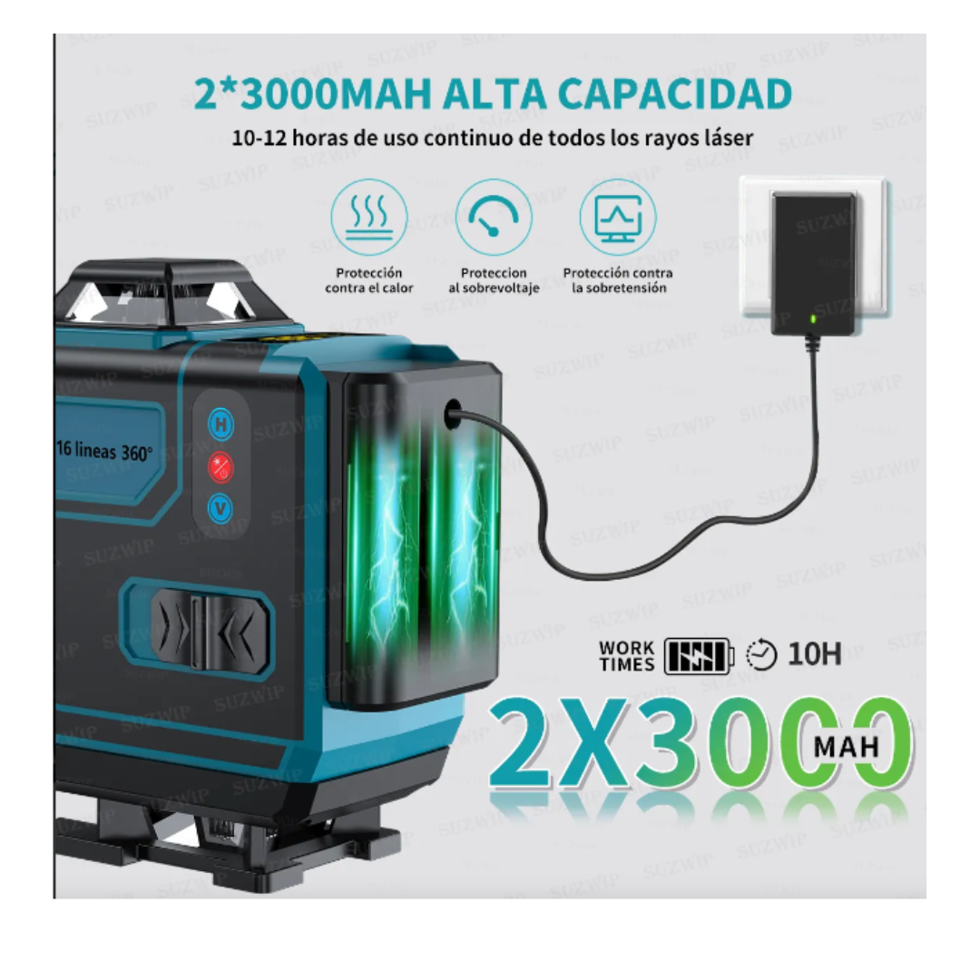 NIVEL LÀSER AUTONIVELANTE CON TRÍPODE 360 GRADOS - 2
