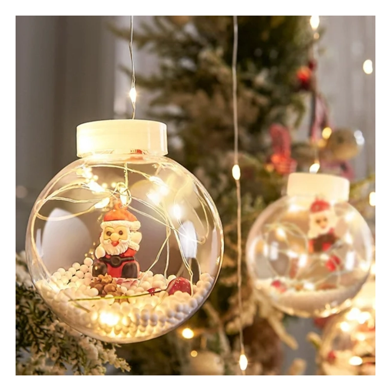 CORTINA DE LUCES NAVIDEÑAS CON FORMA DE ESFERA - 1
