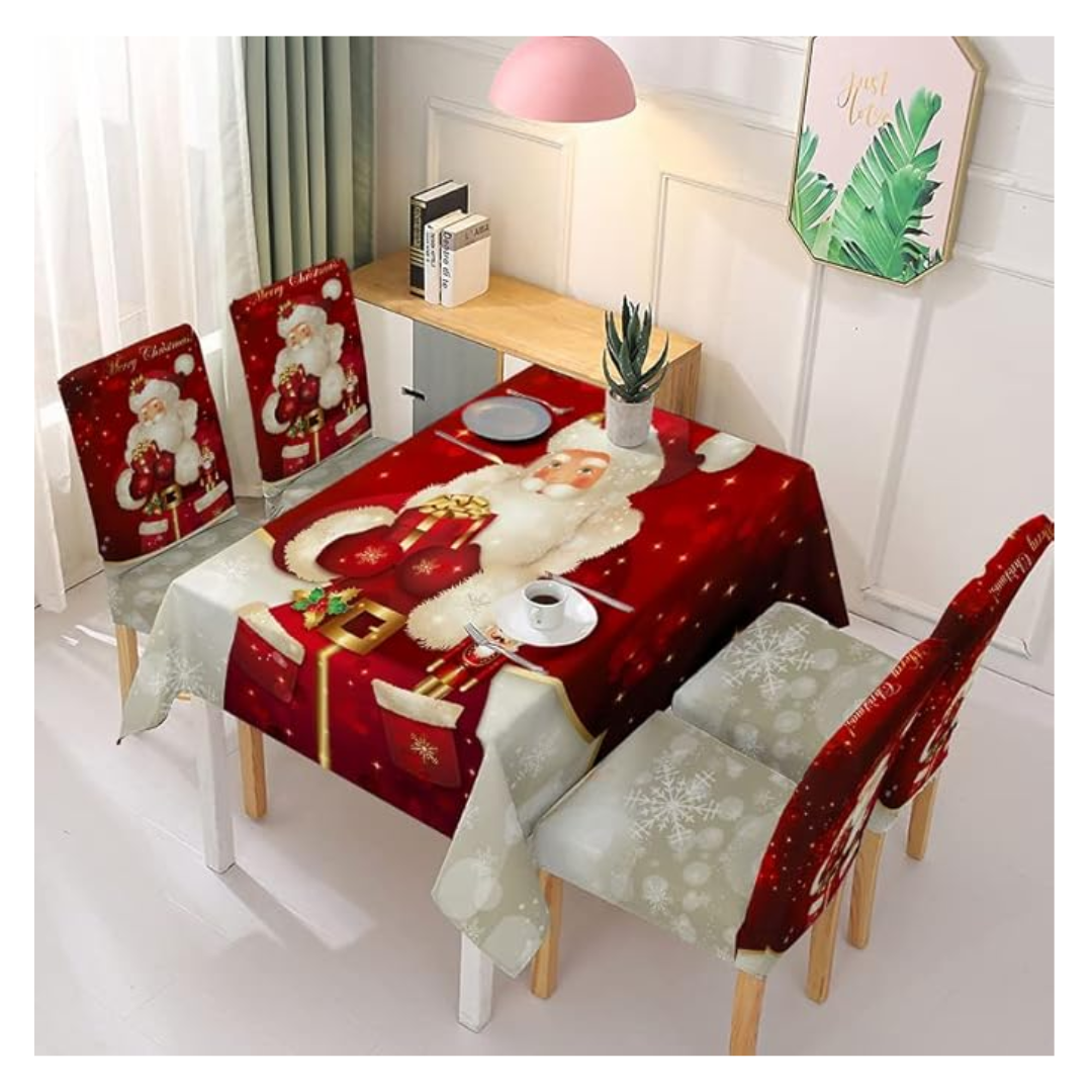 MANTEL NAVIDEÑO+ FUNDAS DE SILLA - 7 PIEZAS - 2