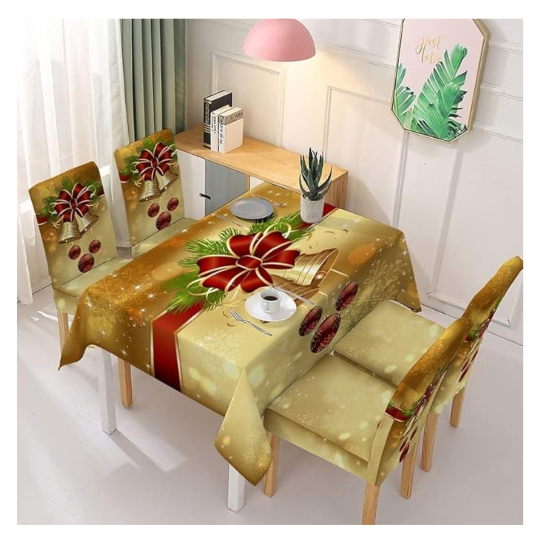 MANTEL NAVIDEÑO+ FUNDAS DE SILLA - 7 PIEZAS - 3