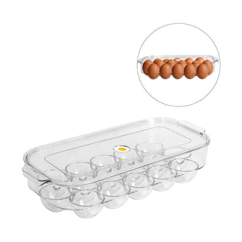 ORGANIZADOR DE HUEVOS TRANSPARENTE 16 HUEVOS - 1