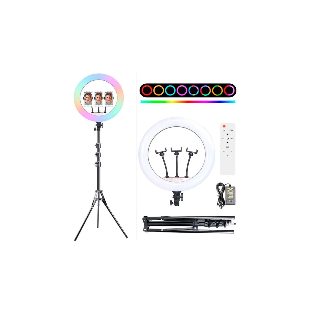 ARO LED DE 56 CM  CON TRIPODE - 1