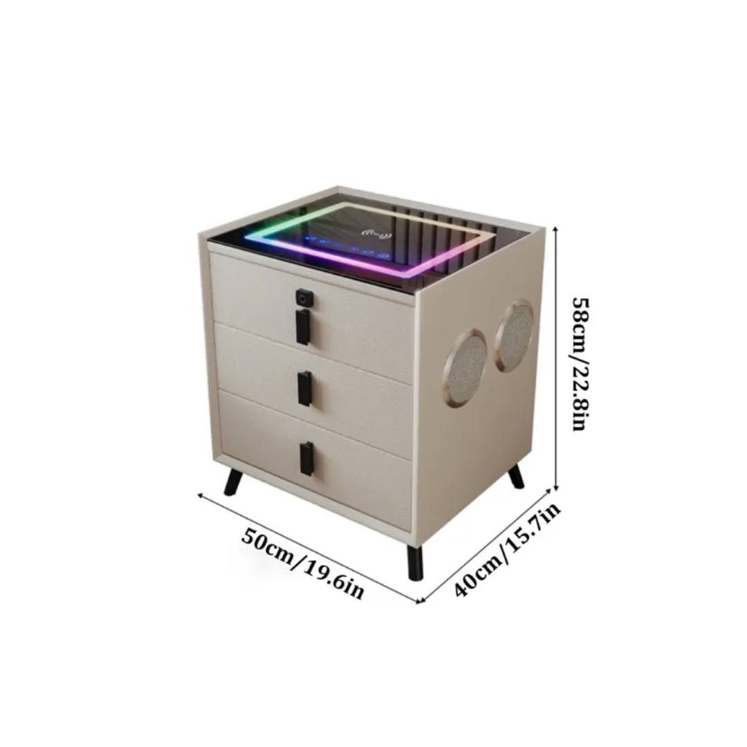 MESA DE NOCHE SMART CON 3 CAJONES - 2
