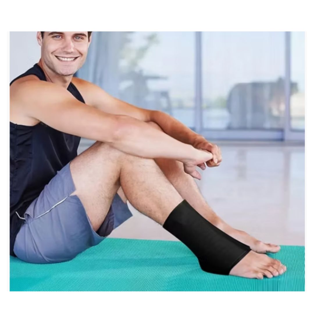 TOBILLERA NEGRA CON GEL PARA LESIONES - 2