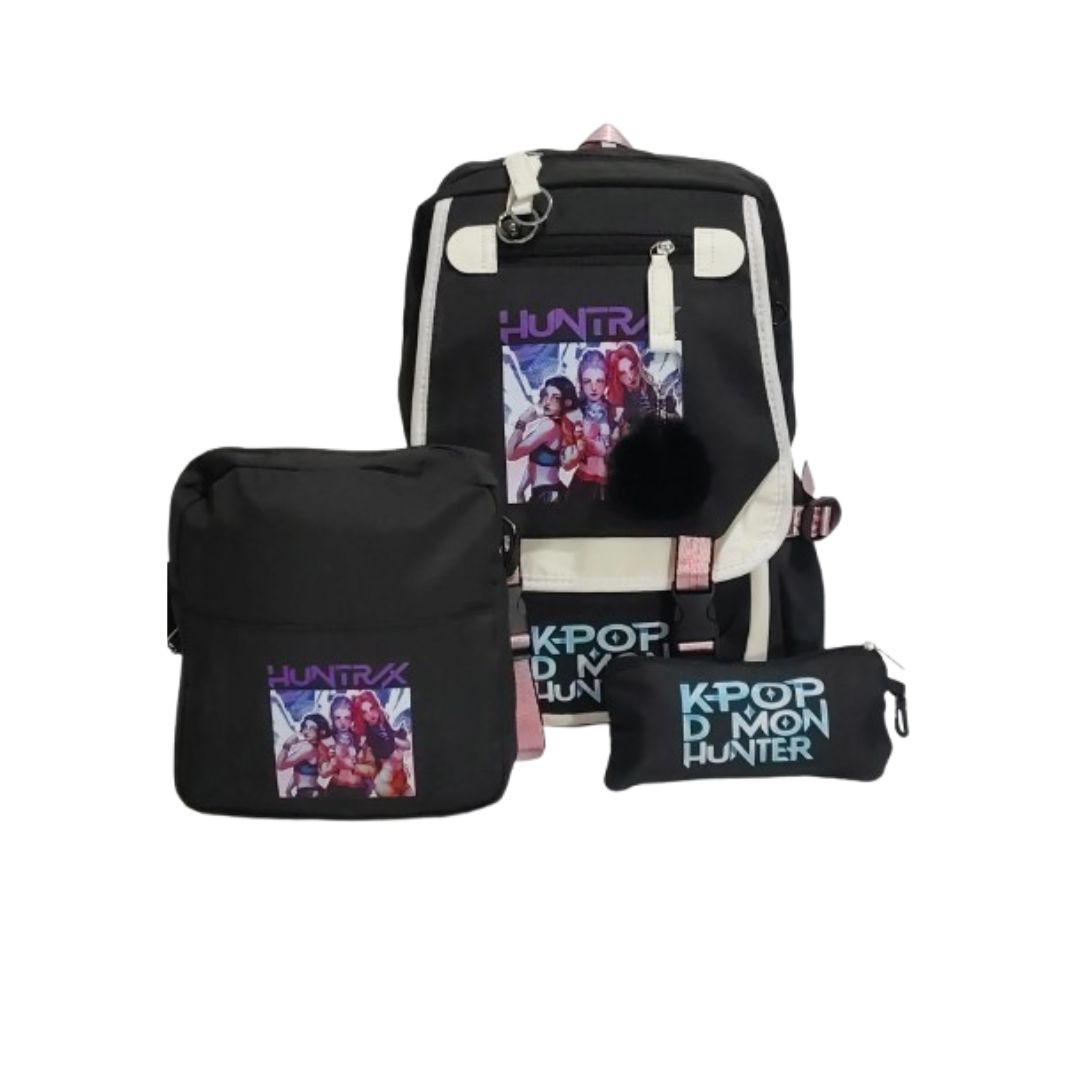 SET DE 3 PIEZAS MOCHILA  DE LAS GUERRERAS K- POP - 2