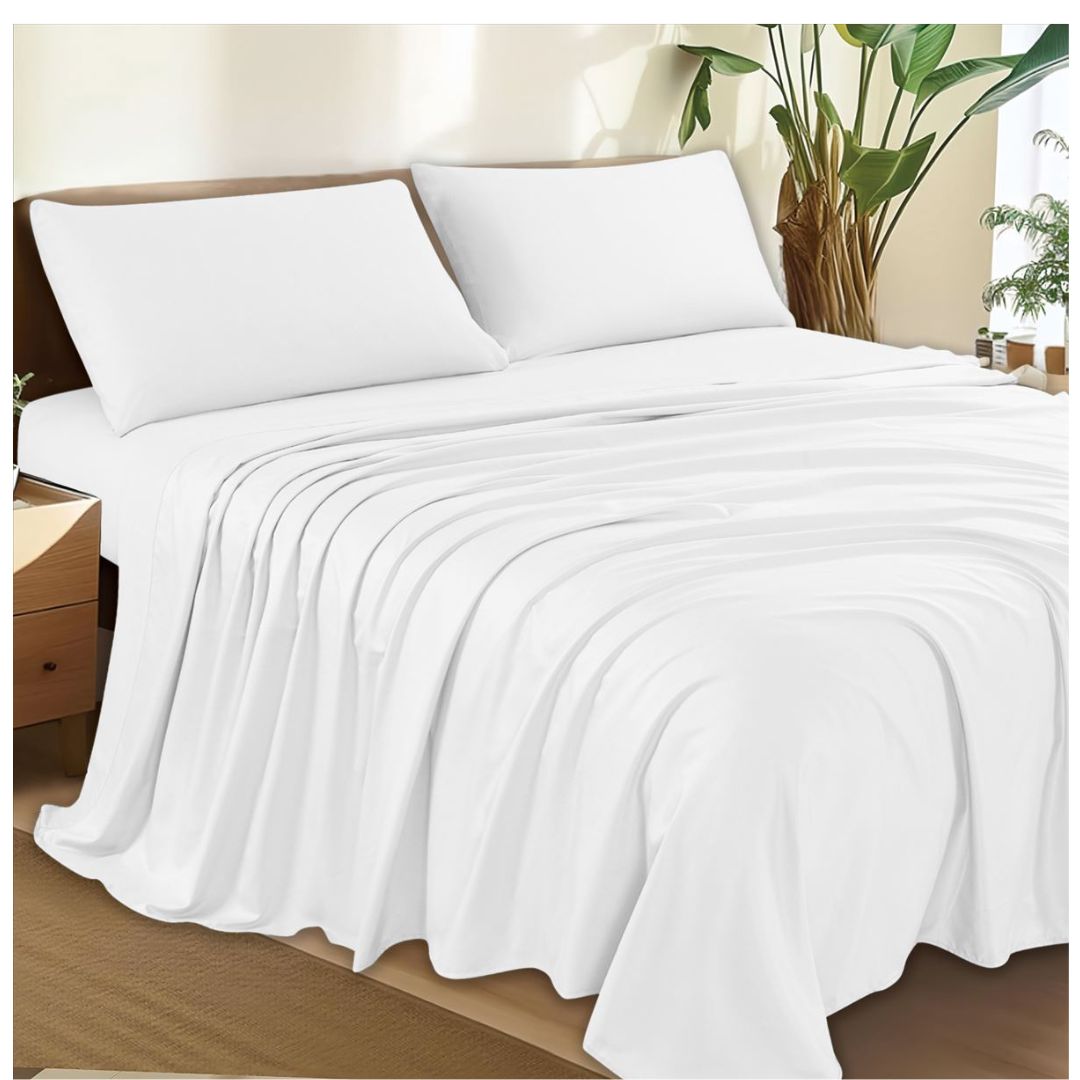JUEGO DE SÁBANA KING SIZE CASATEX COLOR ENTERO 100% ALGODÓN - 1