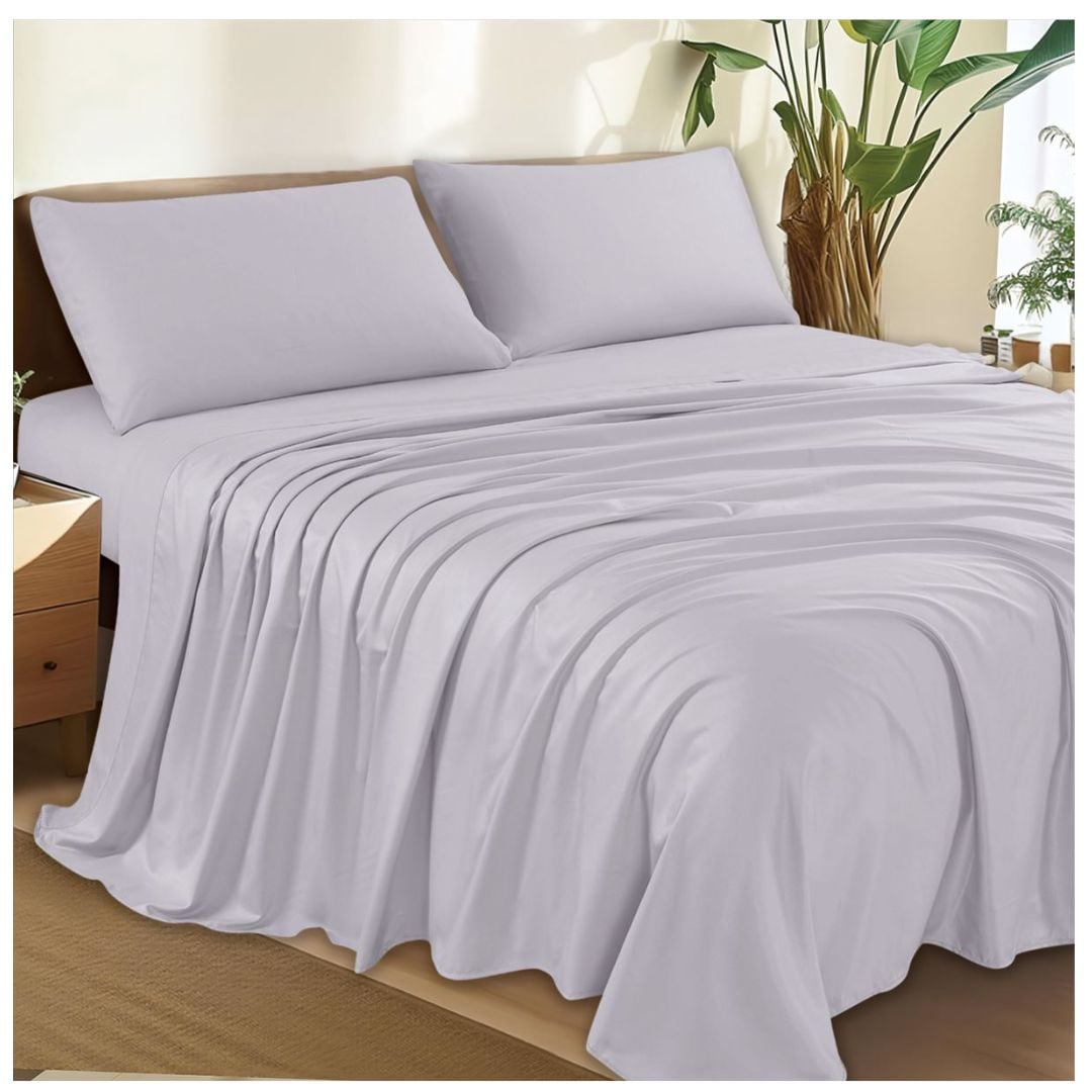 JUEGO DE SÁBANA KING SIZE CASATEX COLOR ENTERO 100% ALGODÓN - 1