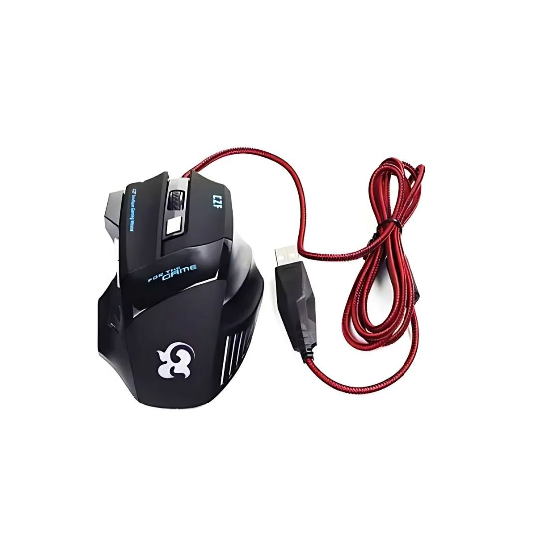 MOUSE  GAMER  T6 CON ENTRADA USB - 1