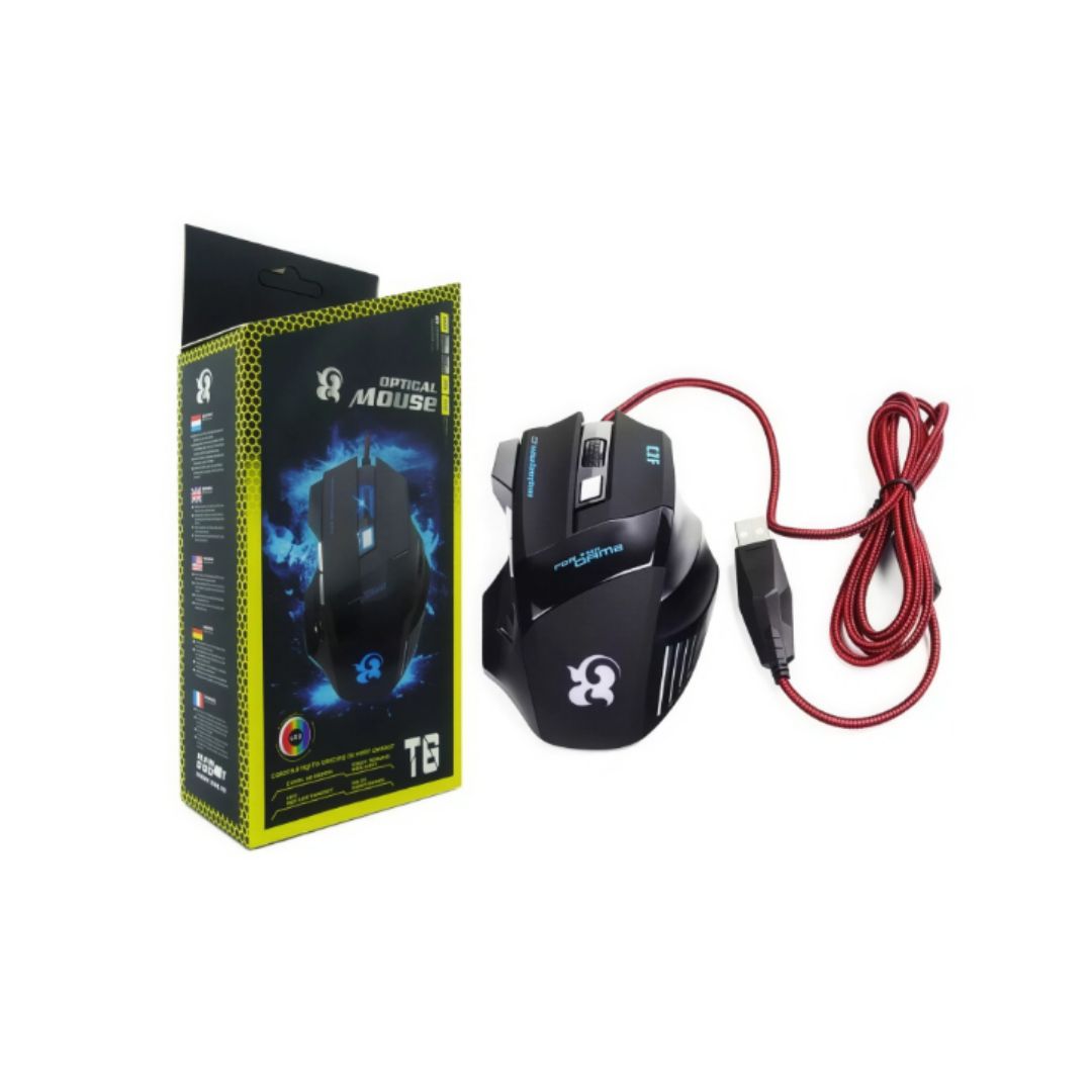 MOUSE  GAMER  T6 CON ENTRADA USB - 2