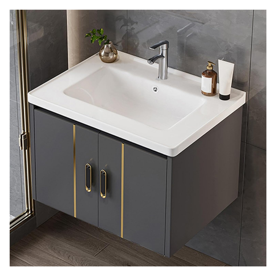 LAVATORIO DE BAÑO CON MUEBLE DE ALMACENAMIENTO - 1