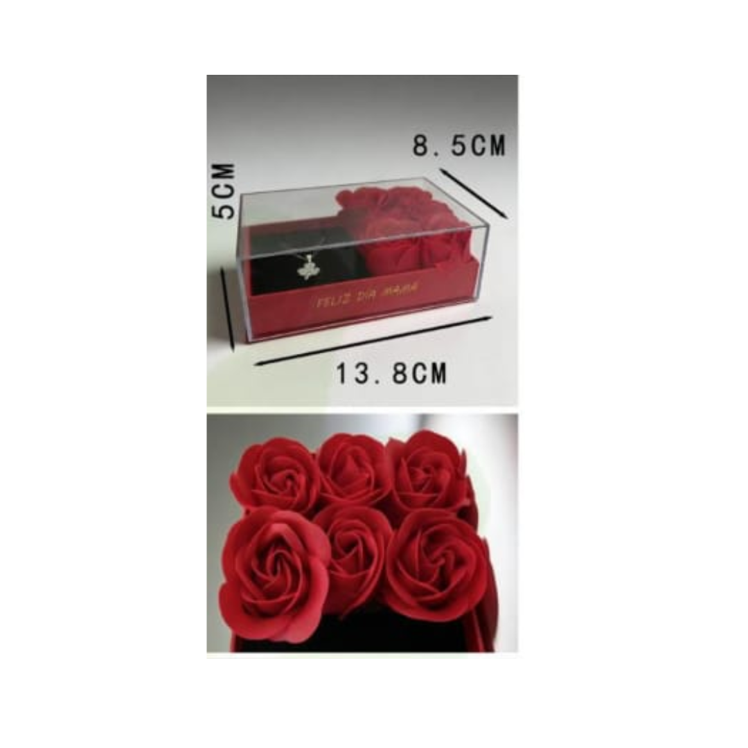 SET ACRILICO DE ROSAS CON COLLAR - 2