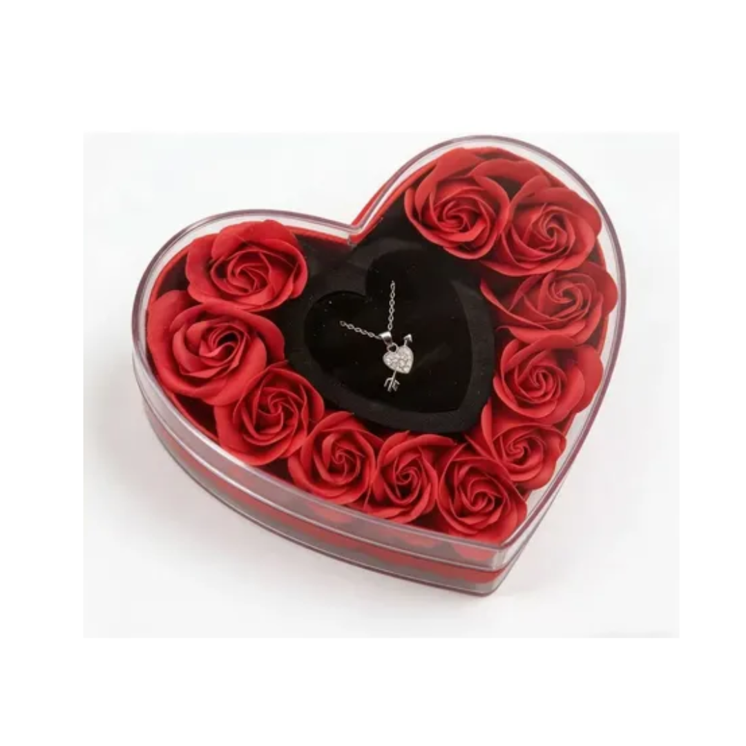 CORAZON ACRILICO CON COLLAR - 1