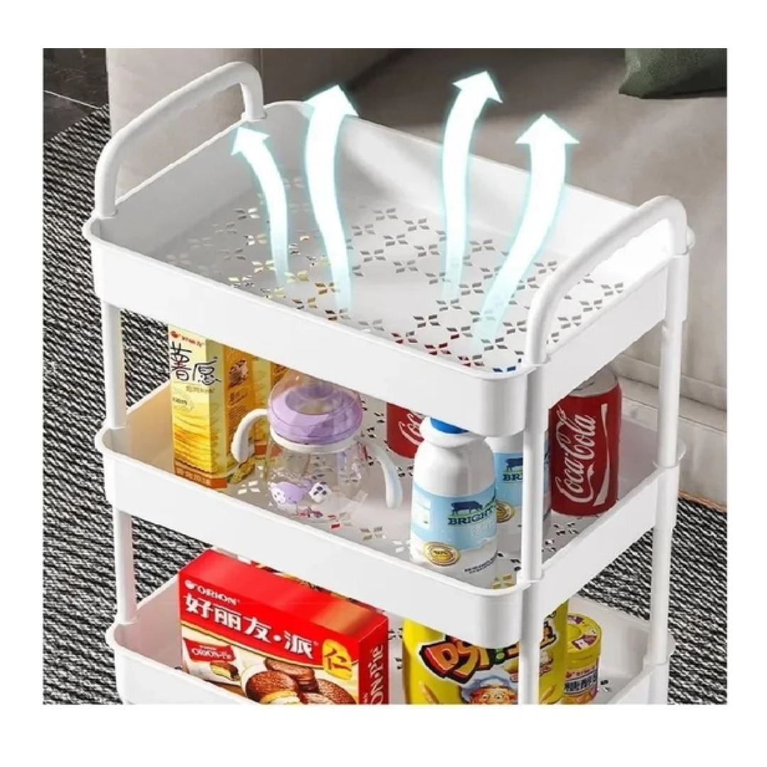 CARRITO ORGANIZADOR PORTÁTIL CON 4 ESTANTES - 2