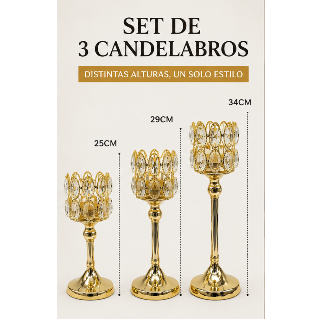 SET DE CANDELABROS DECORATIVOS - 1