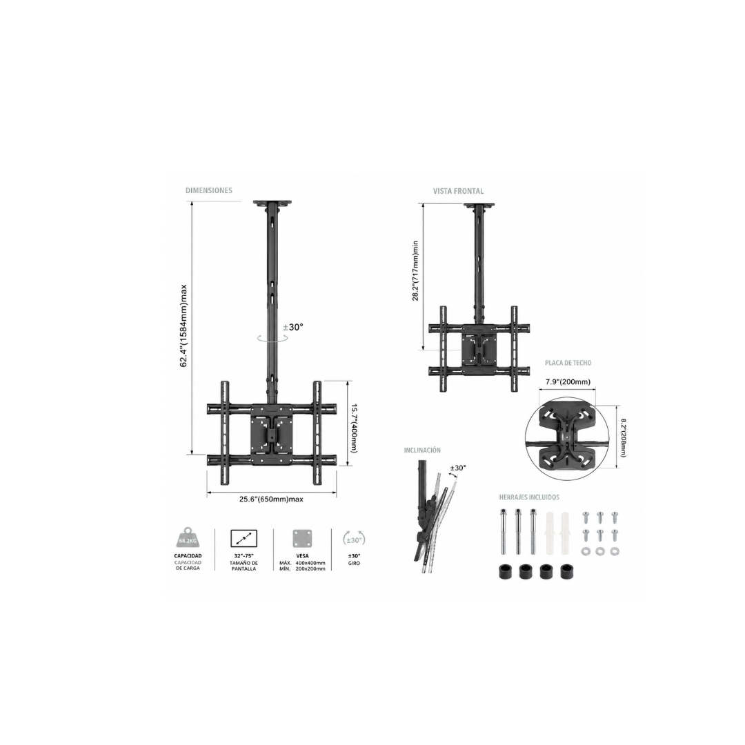 RACK DE TECHO PARA TELEVISOR DE 32" - 75" - 2
