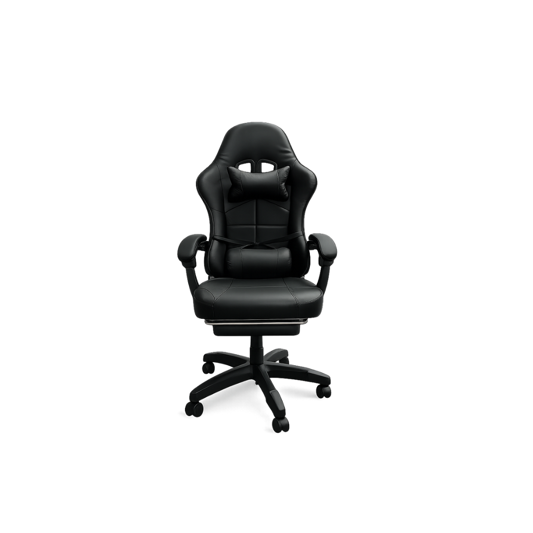 SILLA GAMER GIRATORIA NEGRA - 2