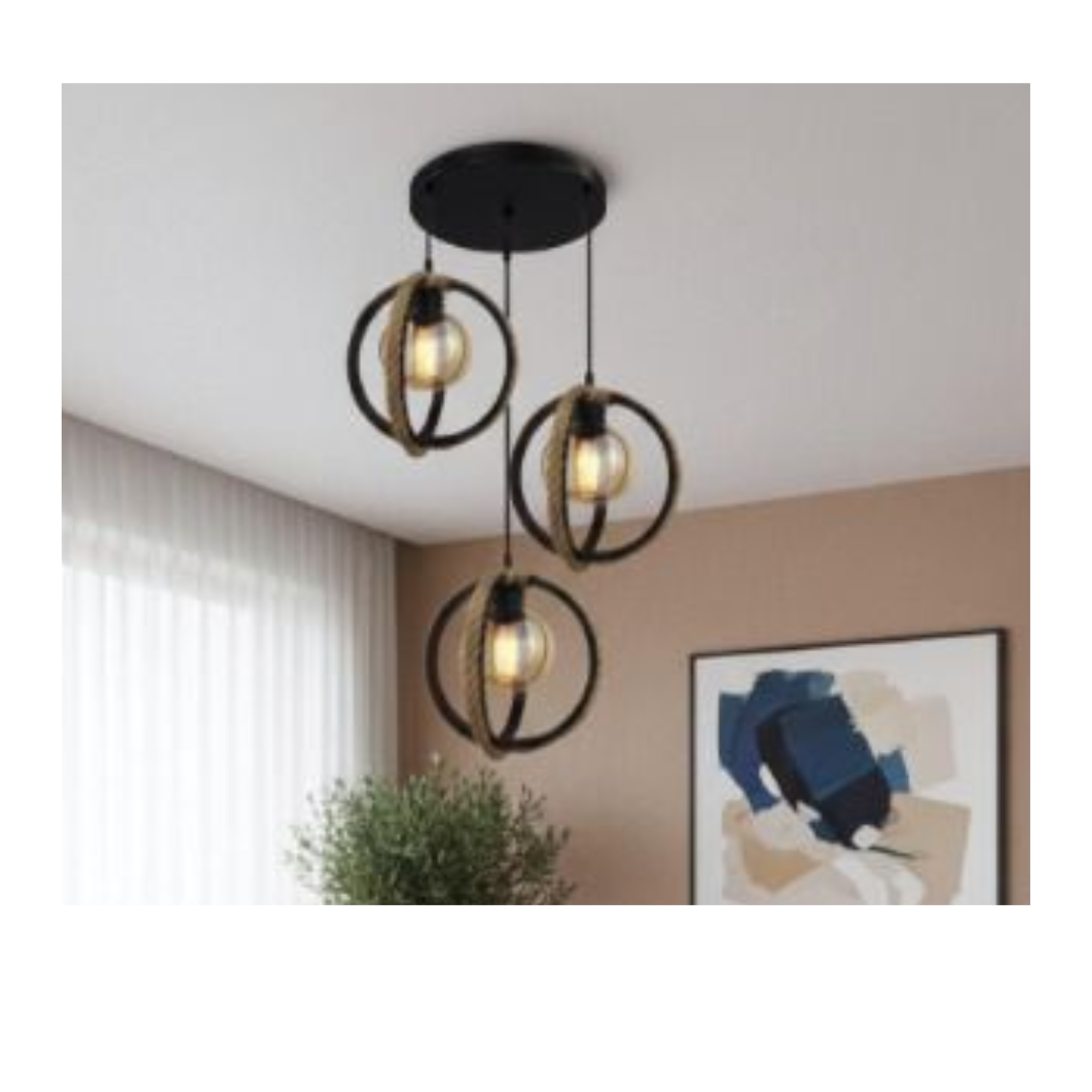 LÁMPARA COLGANTE DE TRES LUCES - 1