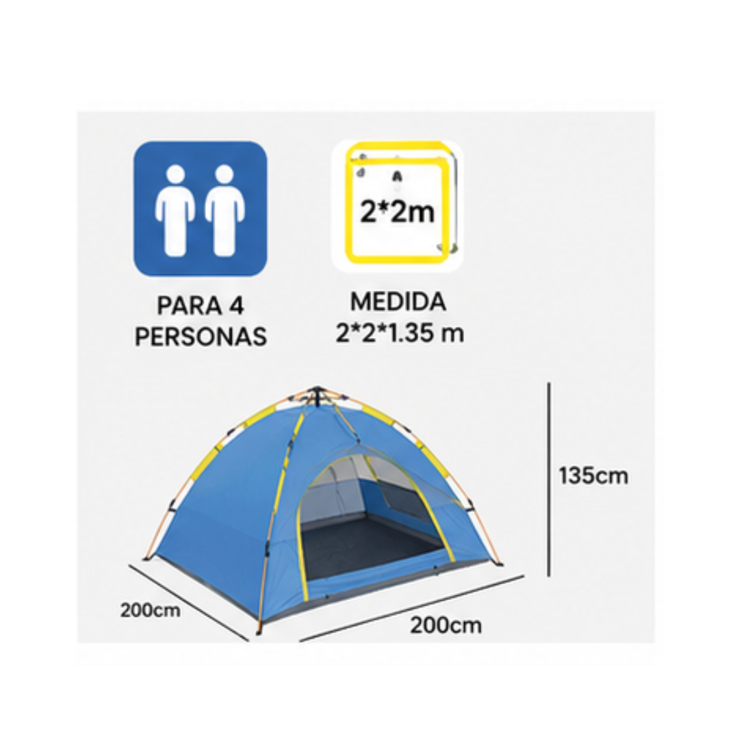 CARPA AUTOMÁTICA PARA 4 PERSONES DE 200X200 CM - 3