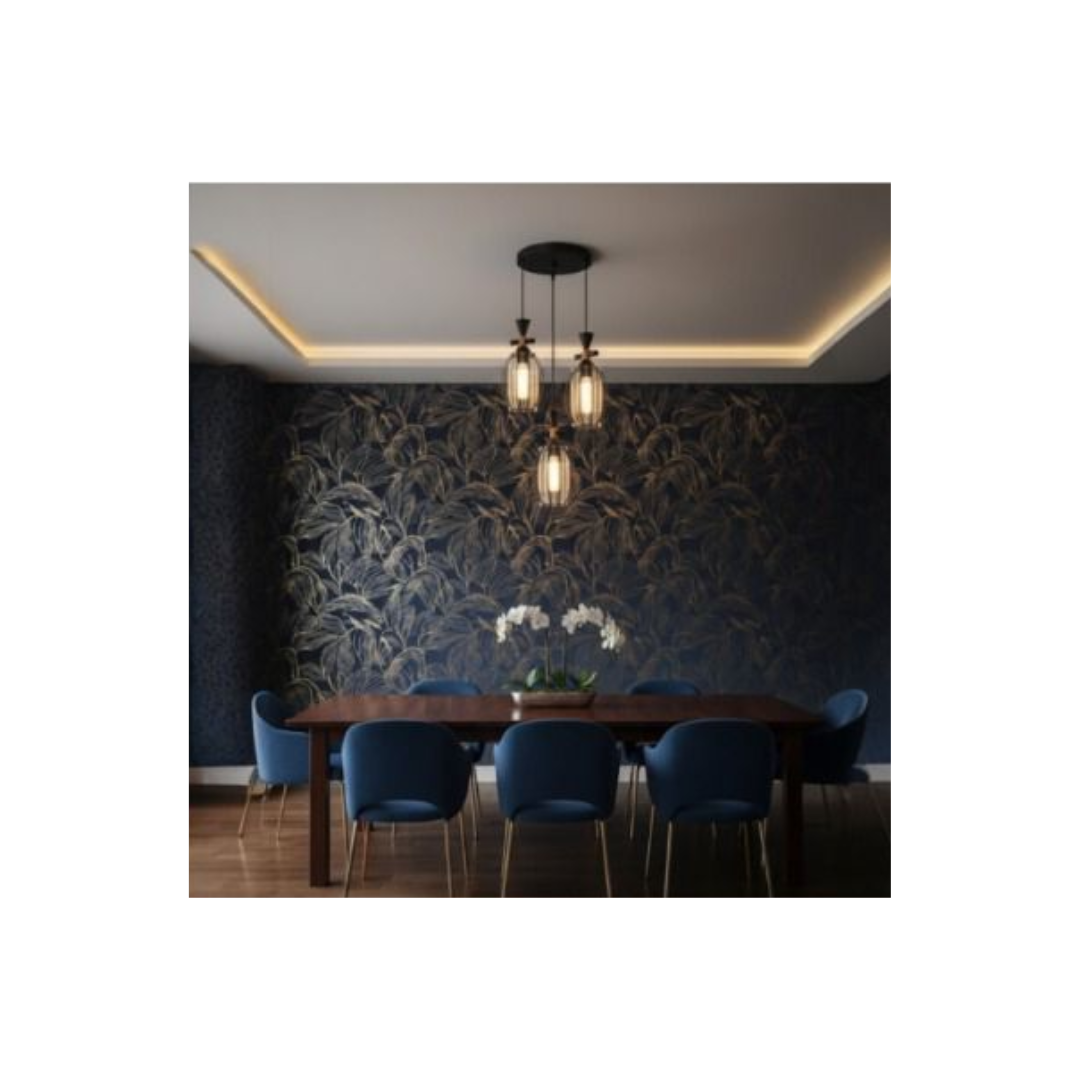 LÁMPARA LED COLGANTE ELEGANTE DE 3 LUCES - 2