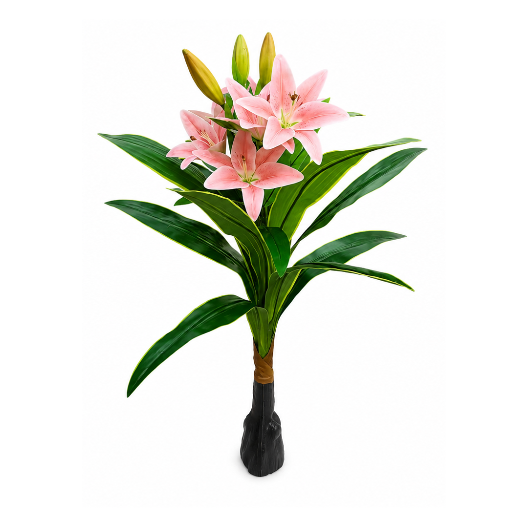 PLANTA DECORATIVA DE LIRIOS ROSAS - 2