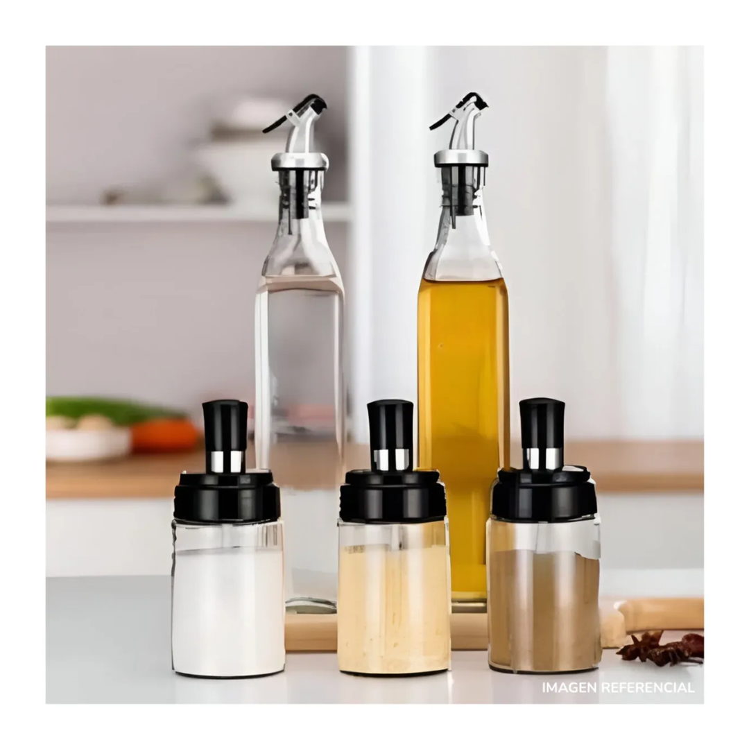 SET DE DISPENSADOR DE ACEITE MÁS CONDIMENTEROS - 1