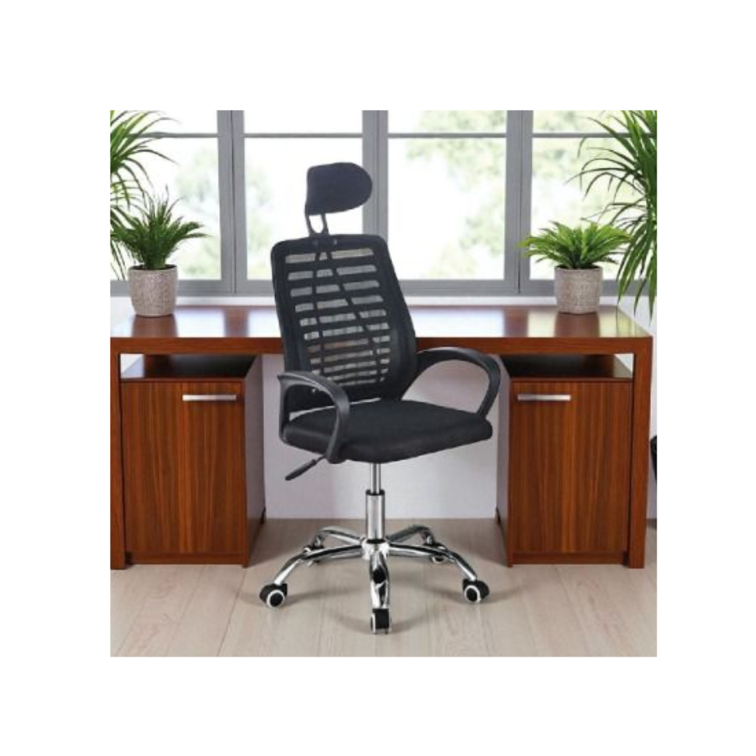 SILLA DE OFICINA ERGONÓMICA NEGRO - 1