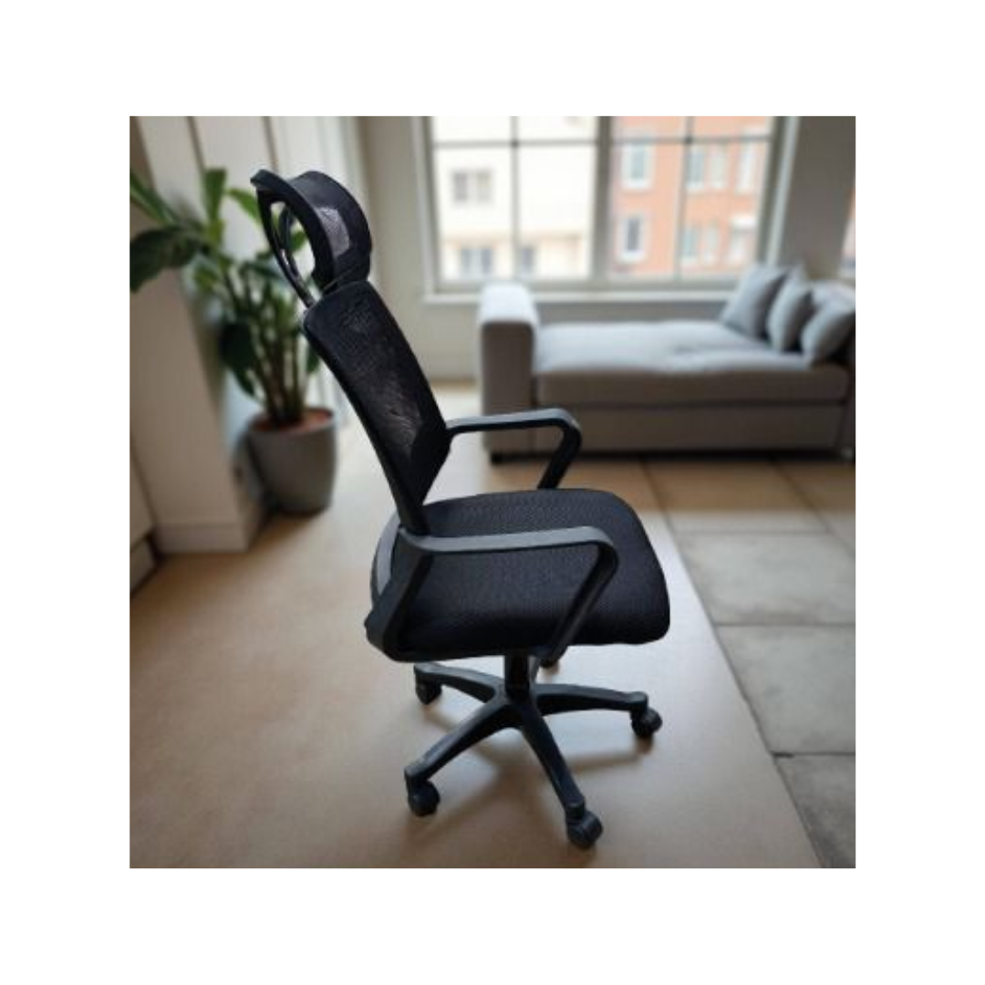SILLA DE OFICINA ERGONÓMICA CON CABECERO - 1